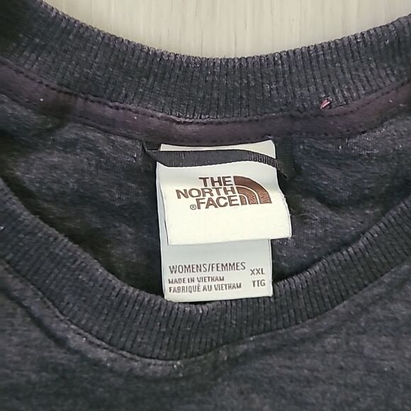 The North Face Longs Peak Quilted Crew Neck Pullover Sweatshirt XXL Heather Gray - Picture 6 of 7